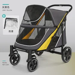 Cochecito para perros y gatos medianos-grandes, plegado con un clic