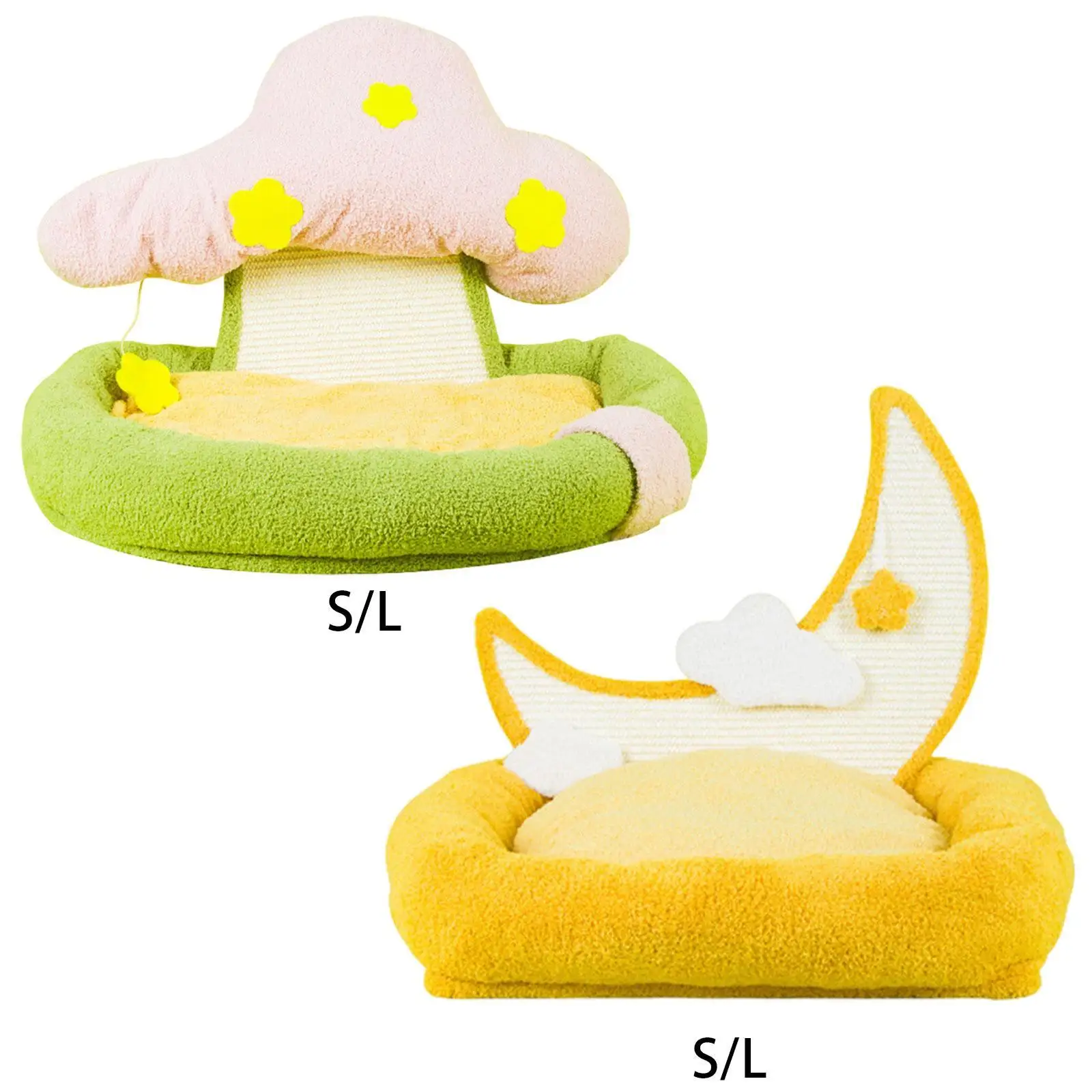 Cat Bed Cute Winter Warm Kitten Bed Kitty Couch Bed Indoor Cats Kennel Soft Dog Bed Cat Scratch Board Cat Sofa Bed for Cats