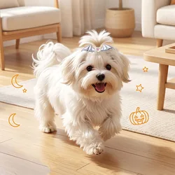 Pinzas para el pelo de perro Halloween alas de murciélago