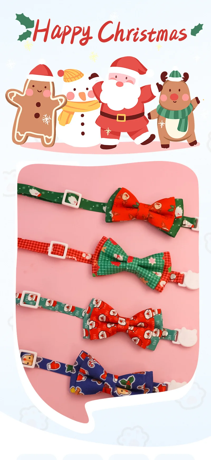 Collar navideño en mascota