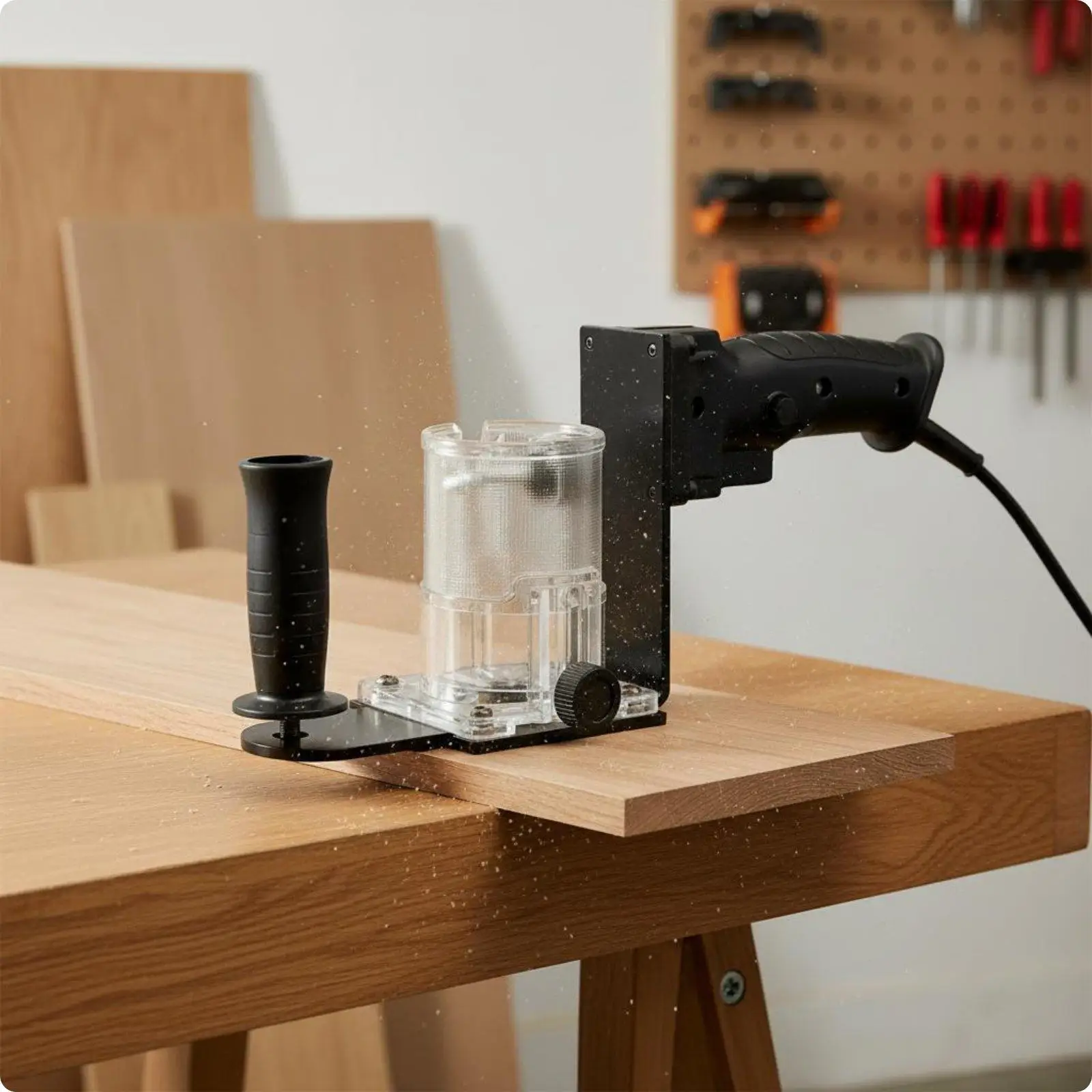 Placa Soporte Ajustable para Fresadora – Ranurado y Biselado en Madera - imagen 4