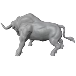 Miniatura Toro Resina 3D sin Pintar para Juegos de Rol y Coleccionismo