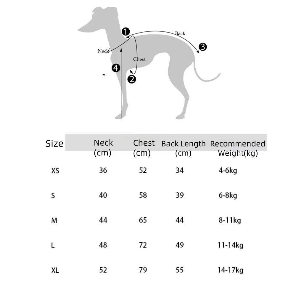 Abrigo de plumón para galgo italiano view frontal