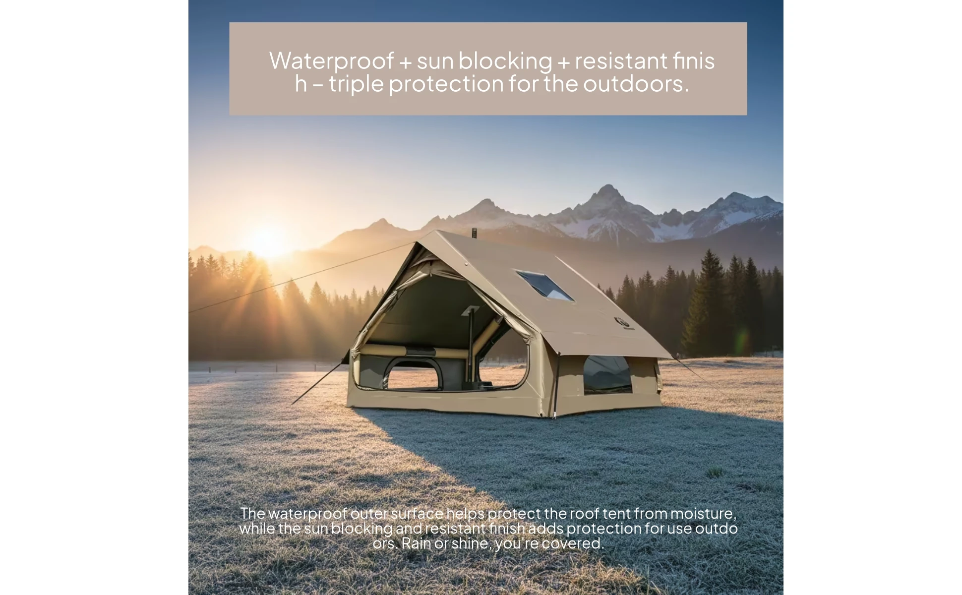 Carpa con aspecto de refugio exterior