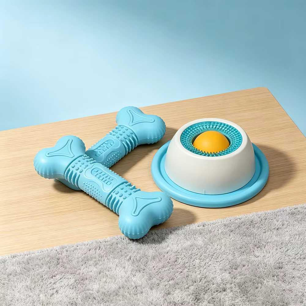 Juguete masticable para perros con forma de hueso, al desgaste