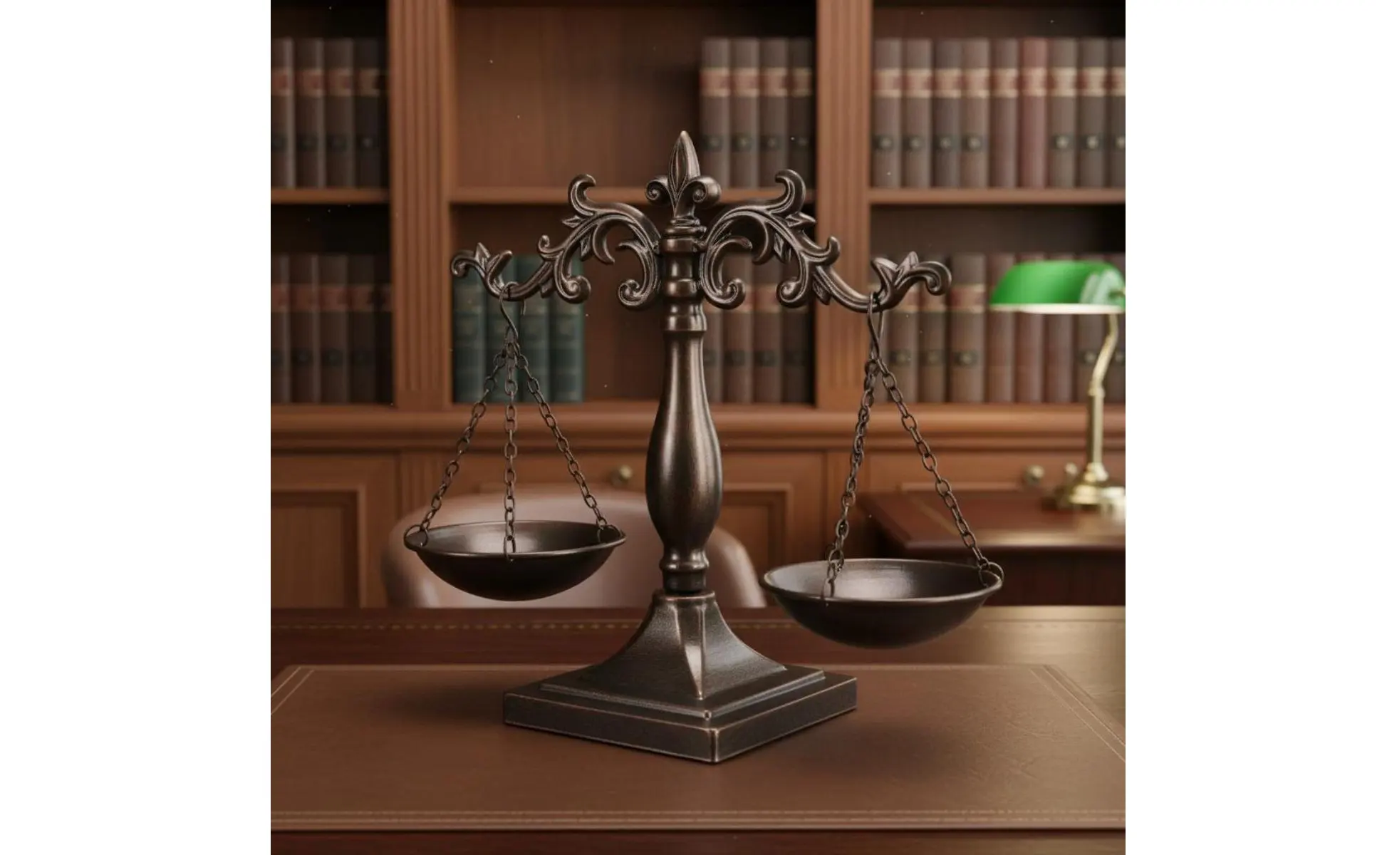 Escultura decorativa balanza de la justicia