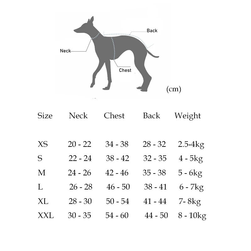 Chaleco de cuello alto para Galgo Italiano en gris