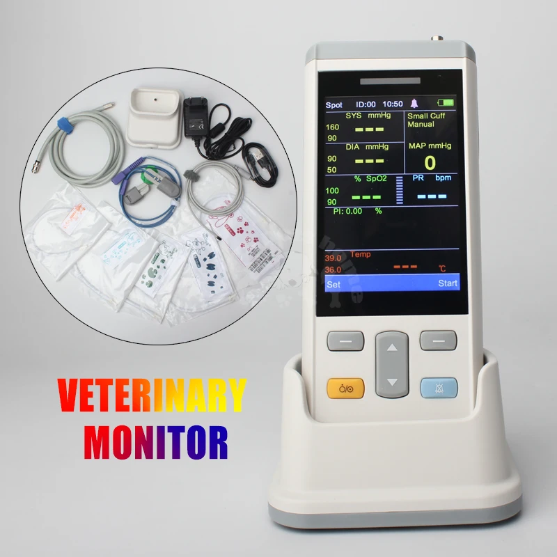Monitor veterinario portátil 3 en 1 para perros y gatos – NIBP, SpO2, TEMP - imagen 5