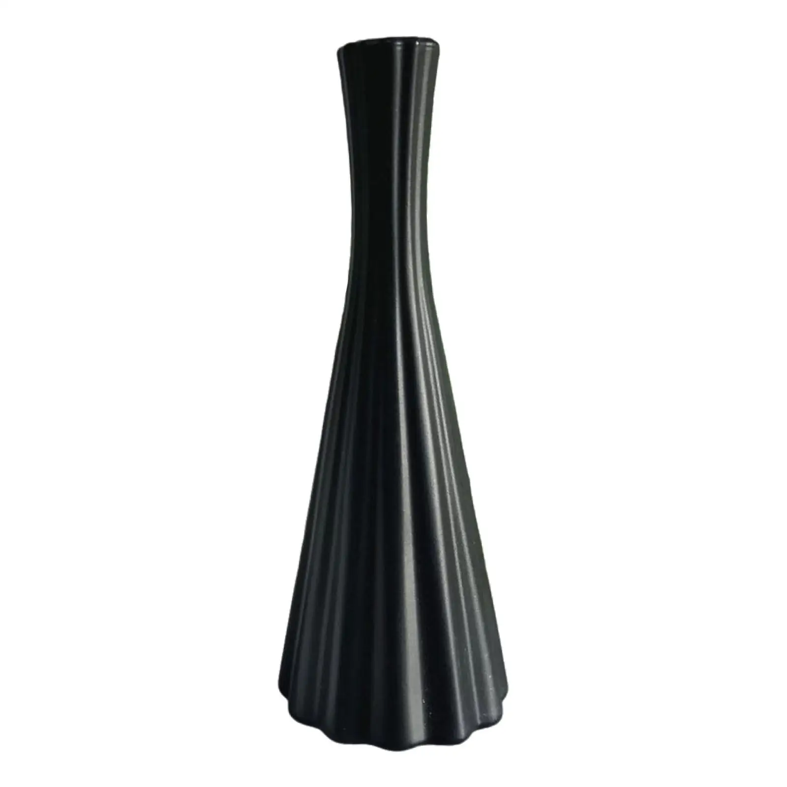 Jarrón contemporáneo negro mate para flores frescas y secas - imagen 5