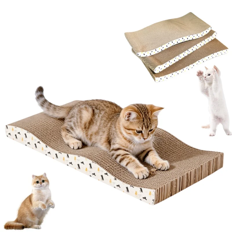 Rascador de cartón corrugado para gatos - imagen 3