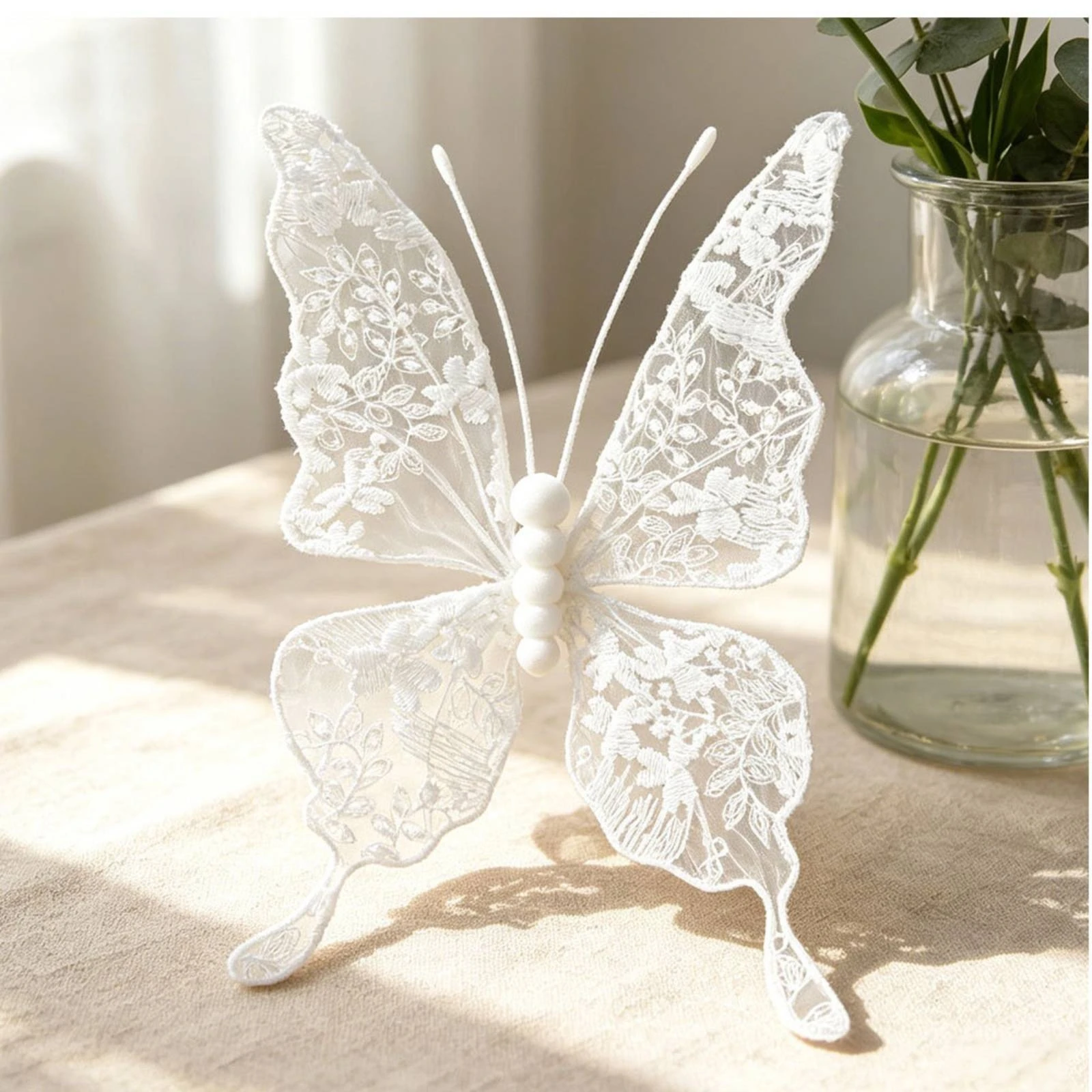 Adorno mariposa de encaje para gatos y perros, fácil de limpiar - imagen 5