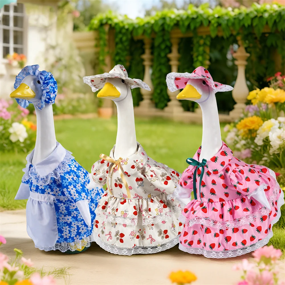 Disfraz ganso para perro y gato: vestido sirvienta con sombrero - imagen 2