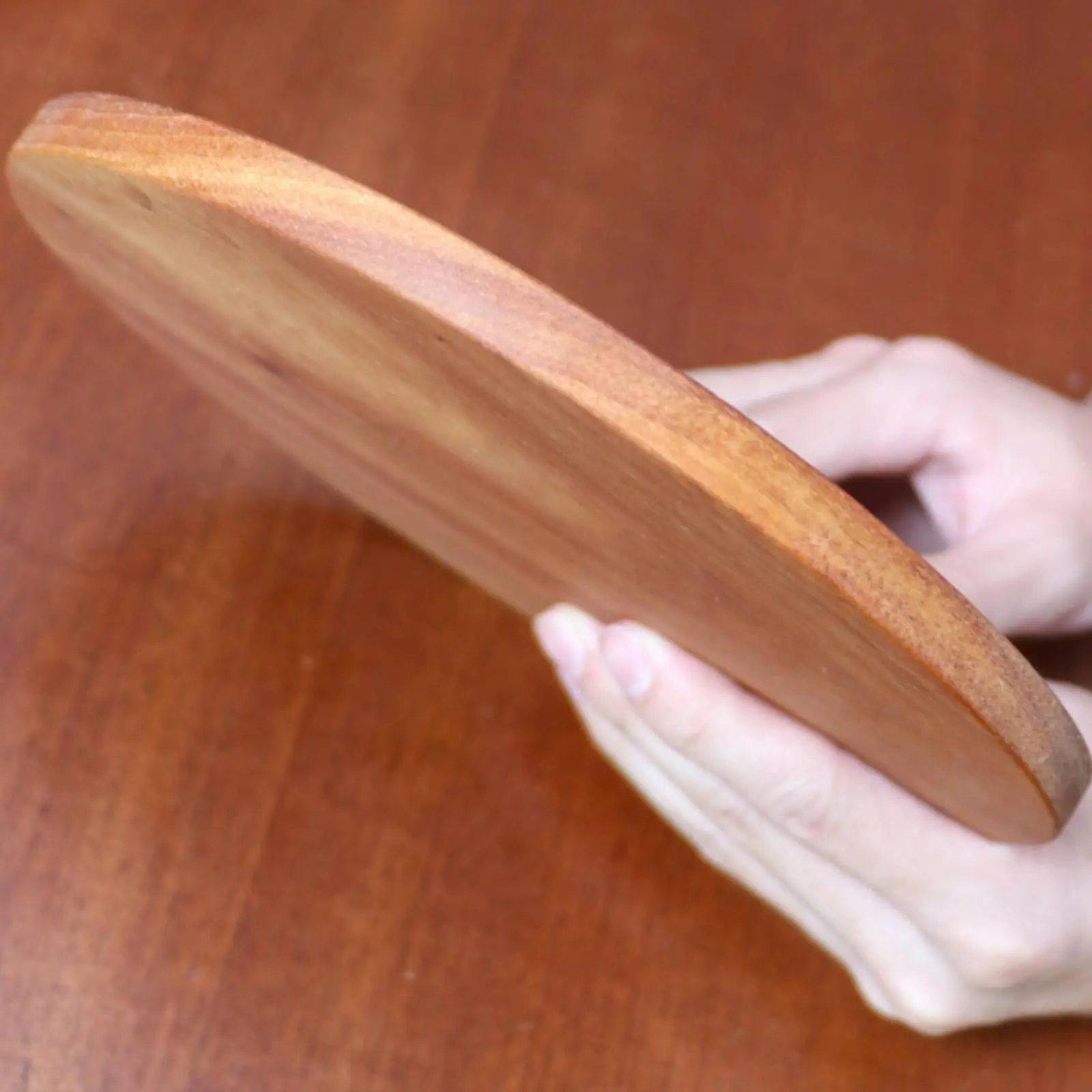 Salvamanteles redondo de madera antideslizante para platos calientes - imagen 2