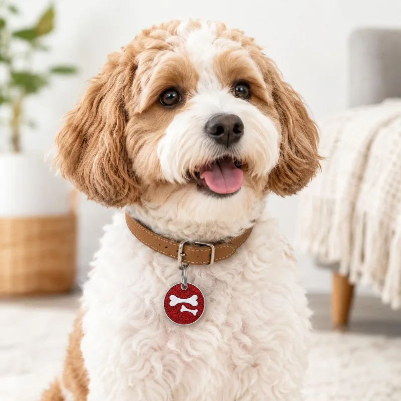 Placa de identificación grabada para perros y gatos con nombre - imagen 3