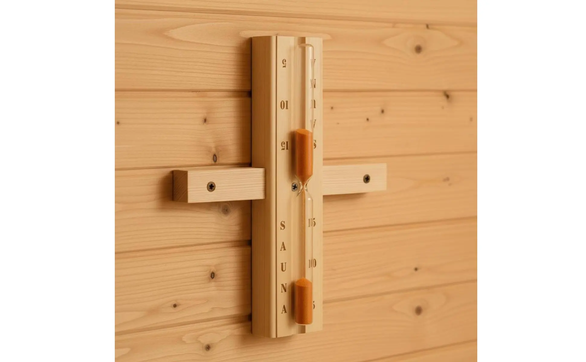 Temporizador de arena de madera para sauna