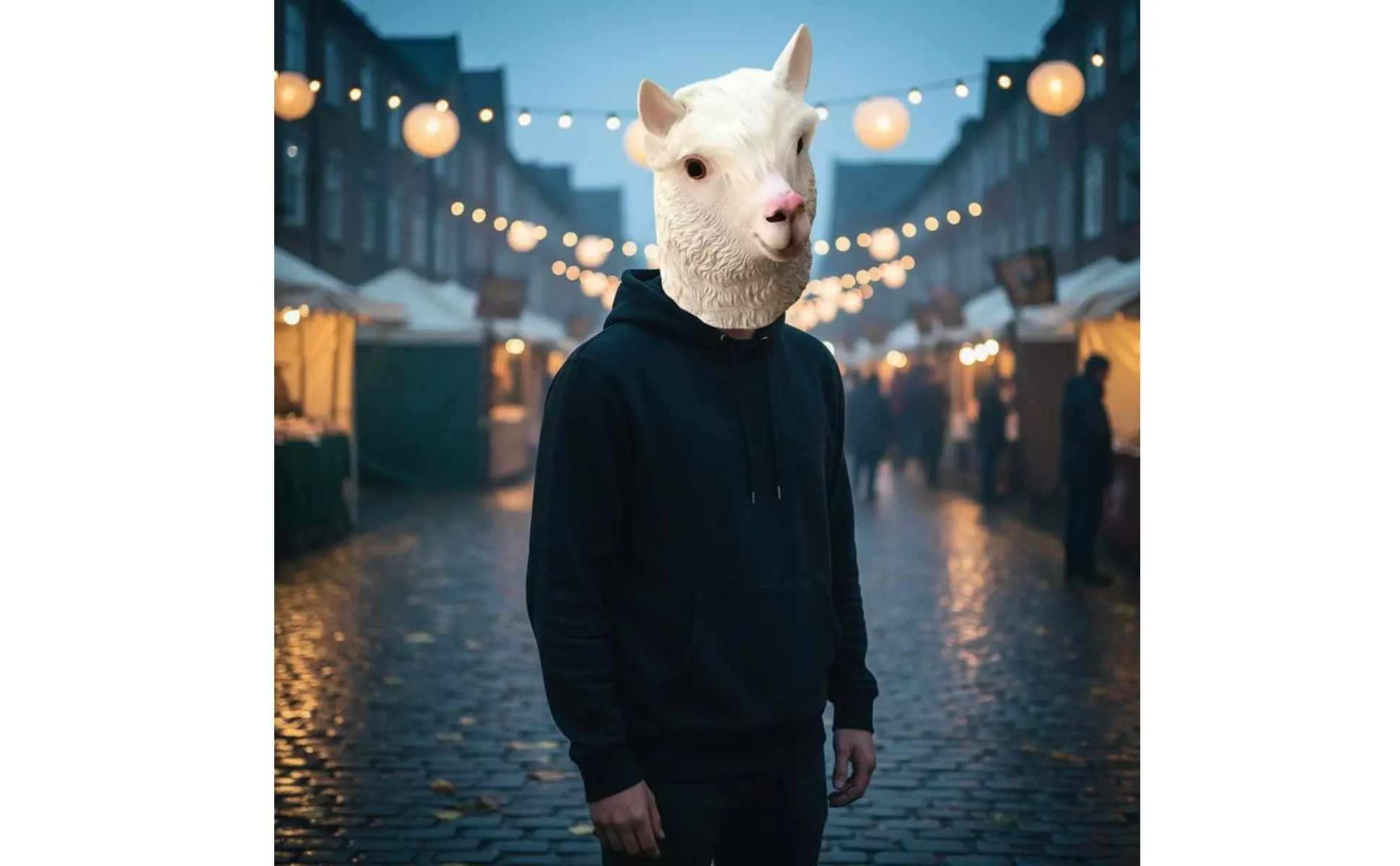 Tocado de alpaca de aspecto realista