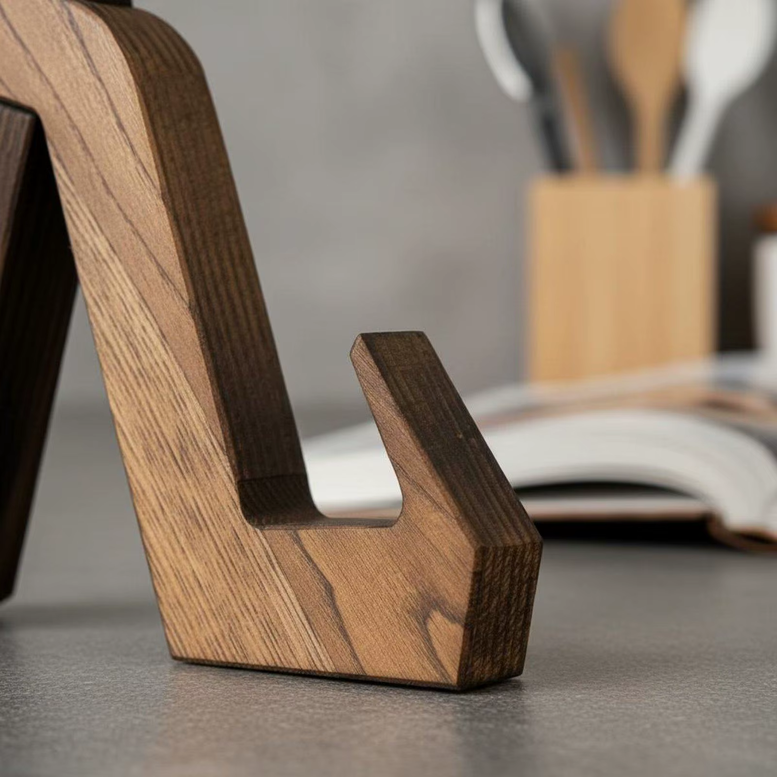 Soporte Libros Madera Maciza Organizador Escritorio – Estantería Desmontable - imagen 2