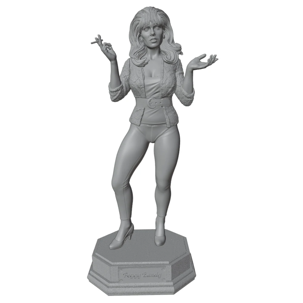 Figura coleccionable de anime miniatura gris impresa en 3D sin montar - imagen 4