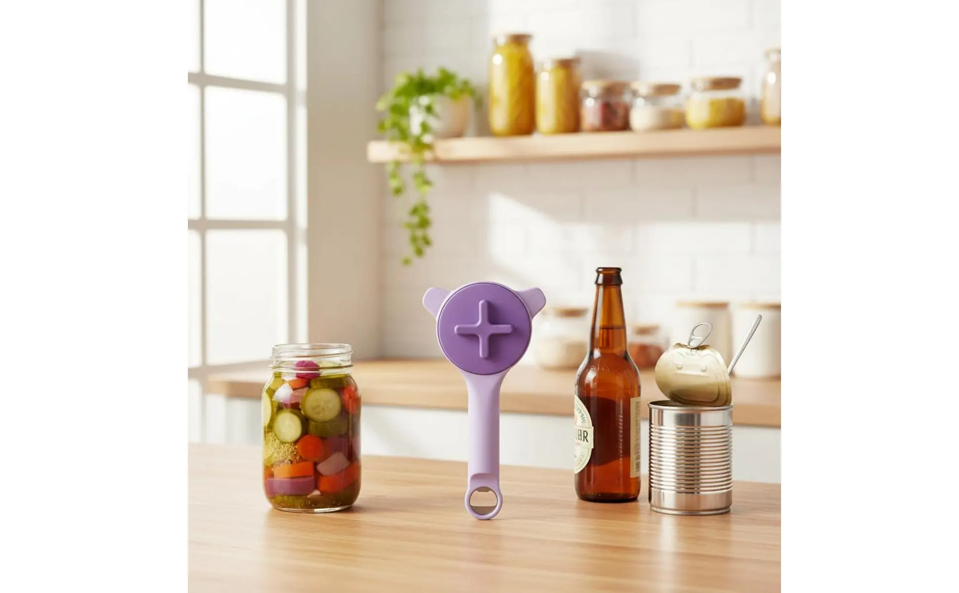 Abridor multifunción con diseño ergonómico