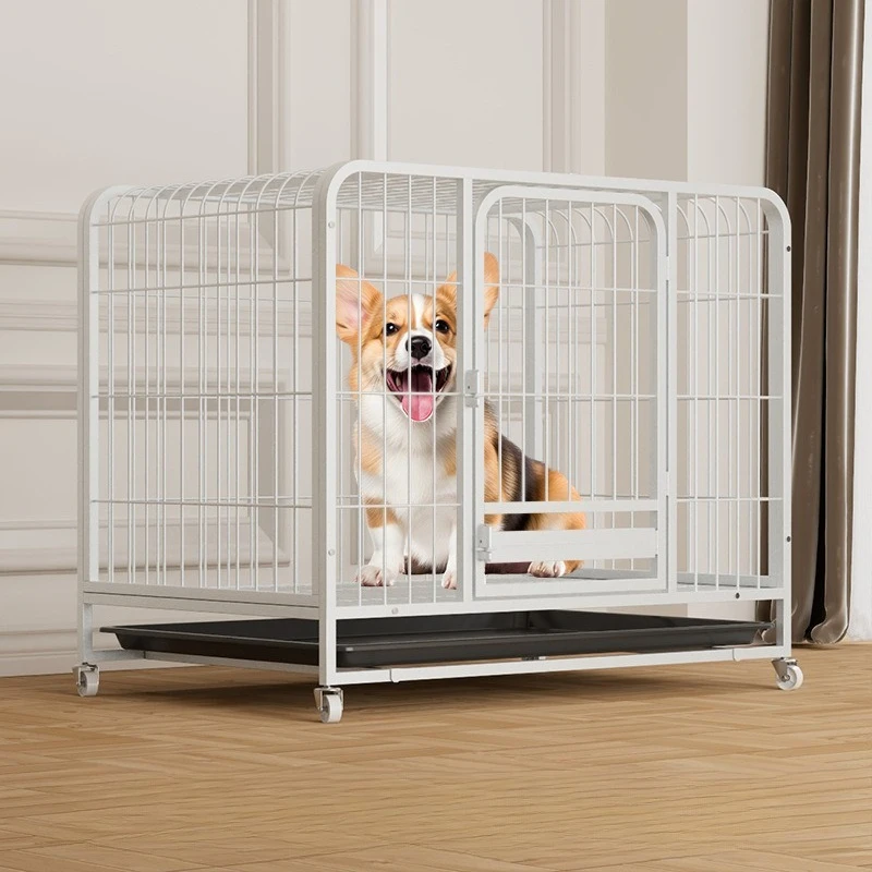 Jaula metálica para gatos y perros pequeños con bandeja extraíble - imagen 3