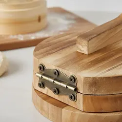 Prensa de empanadillas de madera resistente, molde manual fácil