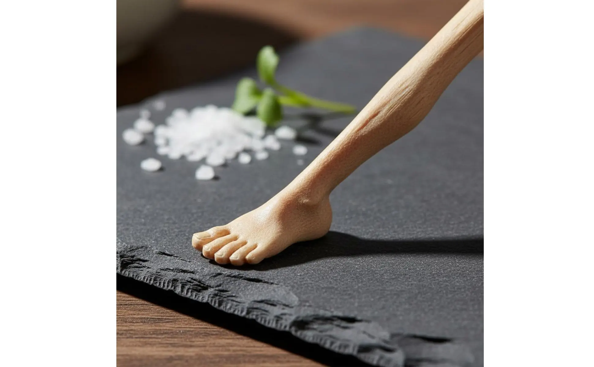 Palillos con forma de pie y pajita integrada