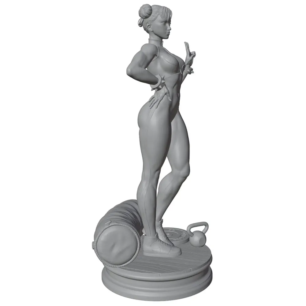 Detalle de la base de la figura de resina