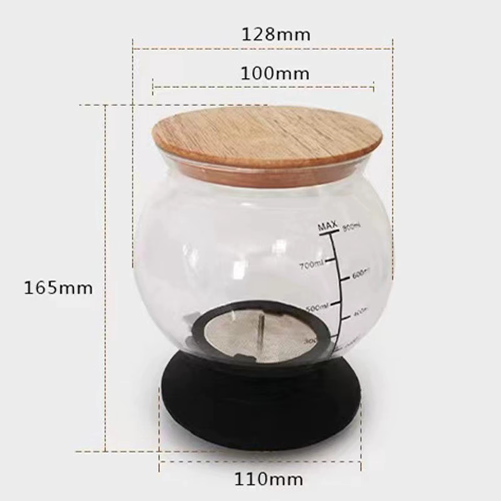 Tetera de vidrio con infusor para gatos y perros – Filtro integrado - imagen 4