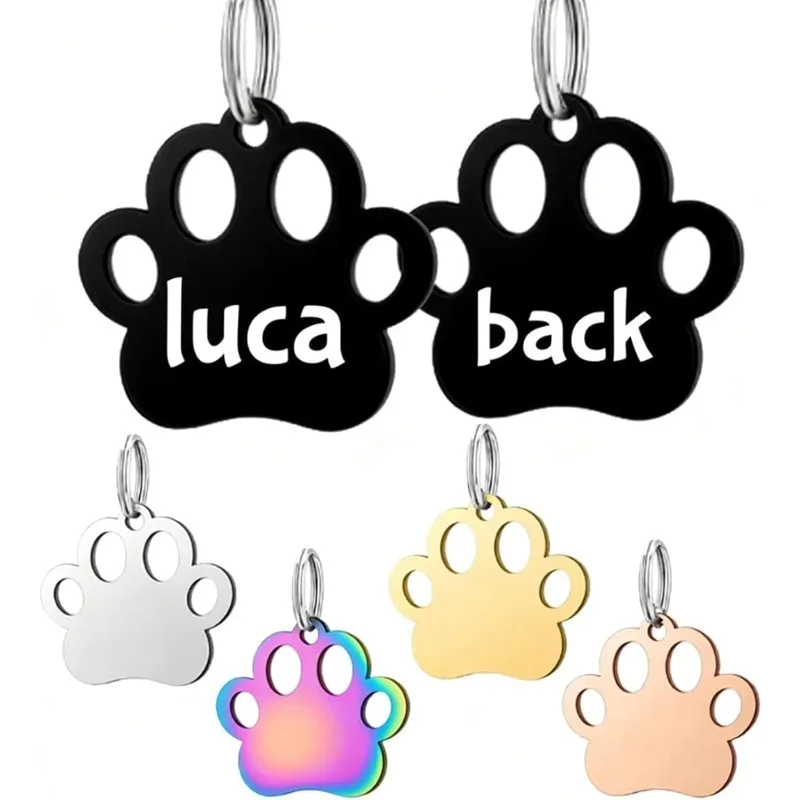 Placa identificación personalizada para perro – Nombre y teléfono grabados