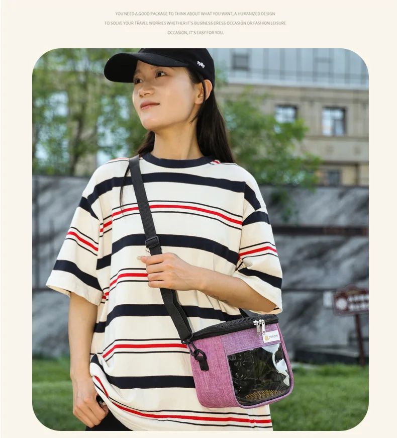 Bolso visto desde otro ángulo mostrando su capacidad y diseño compacto