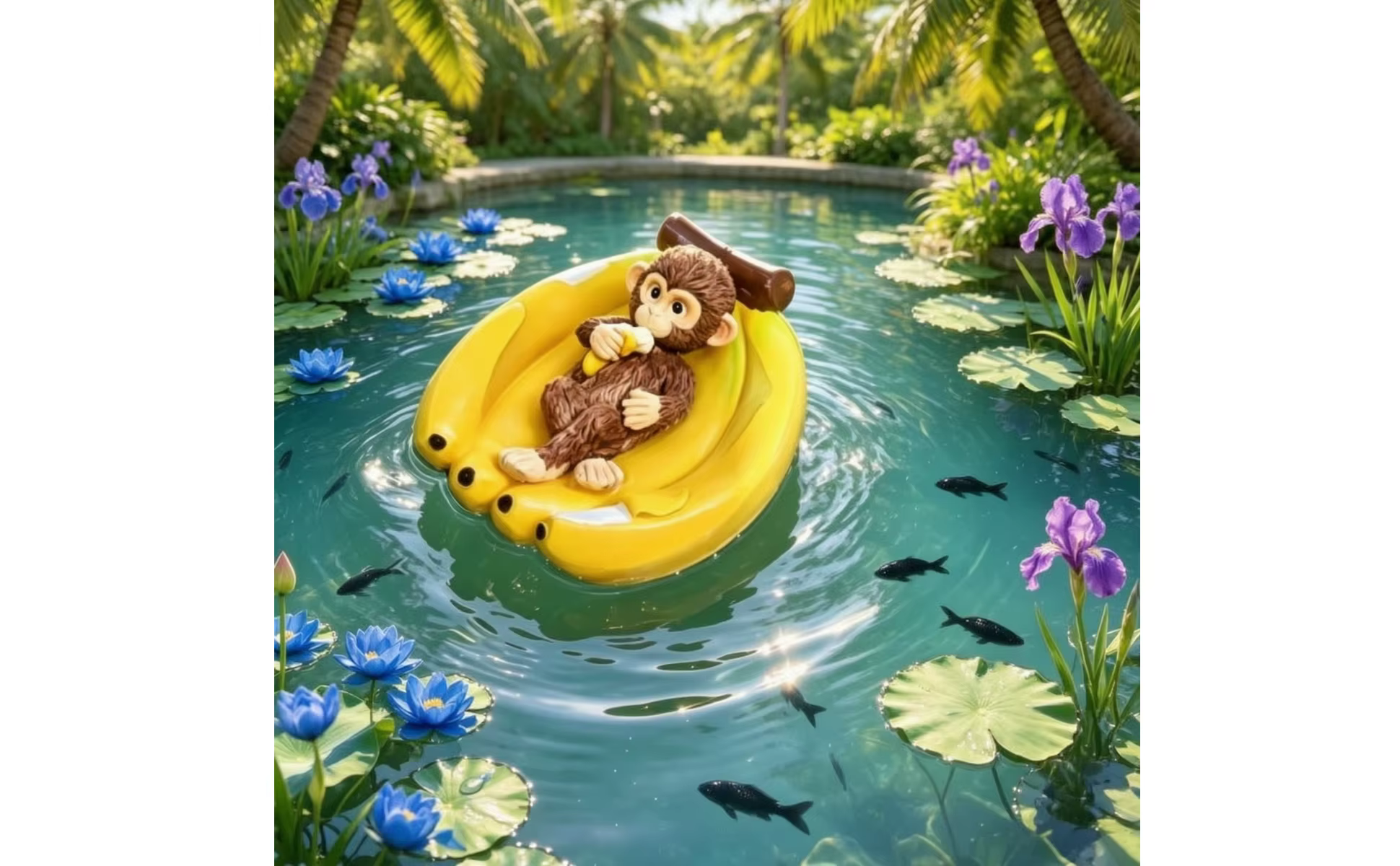 Figura compacta de mono decorativo