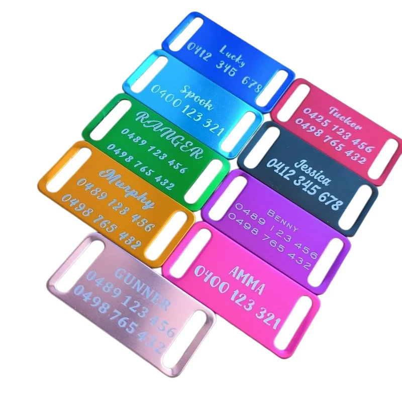 Placa identificación personalizada para perro aluminio grabado láser - imagen 4