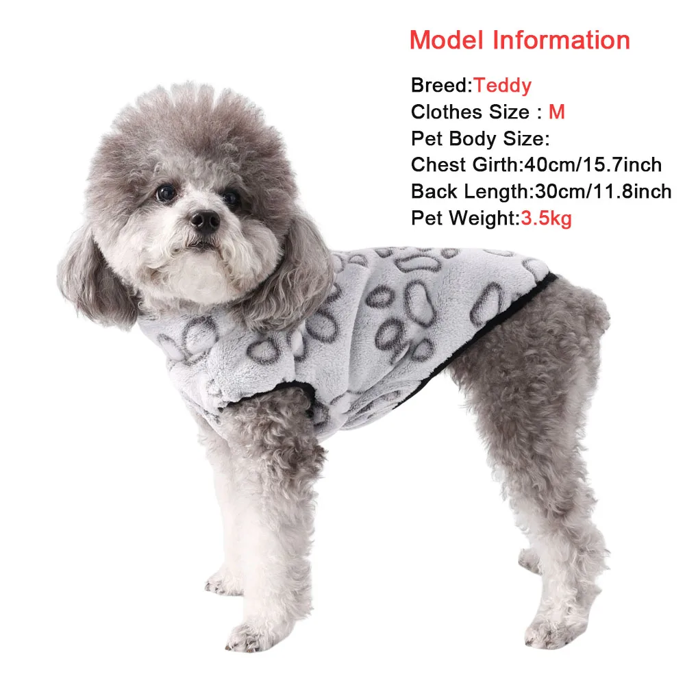 Chaqueta cálida de lana para perros pequeños