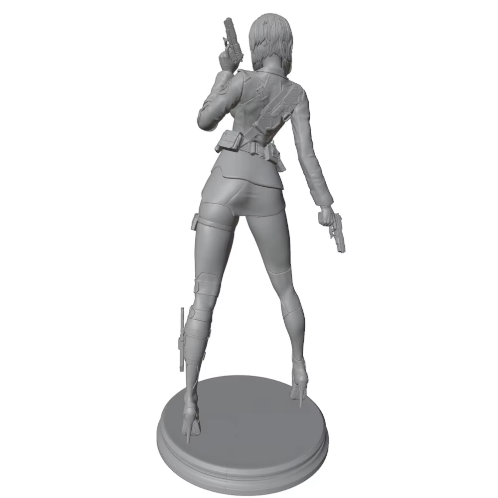 Kit figura guerrera femenina en resina impresa en 3D DIY - imagen 2