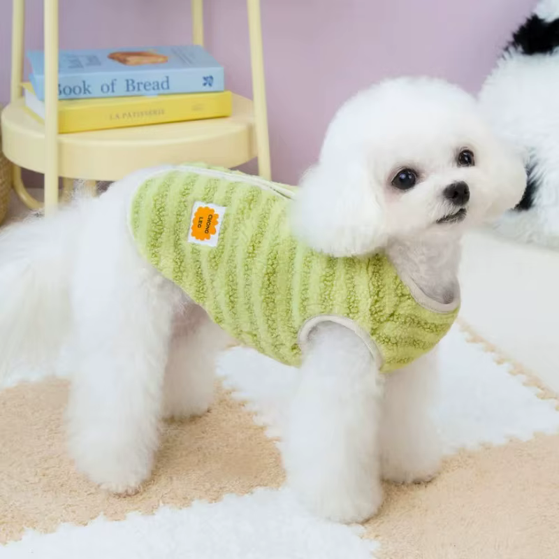 Chaqueta a rayas con cremallera para perro y gato – Sudadera cálida