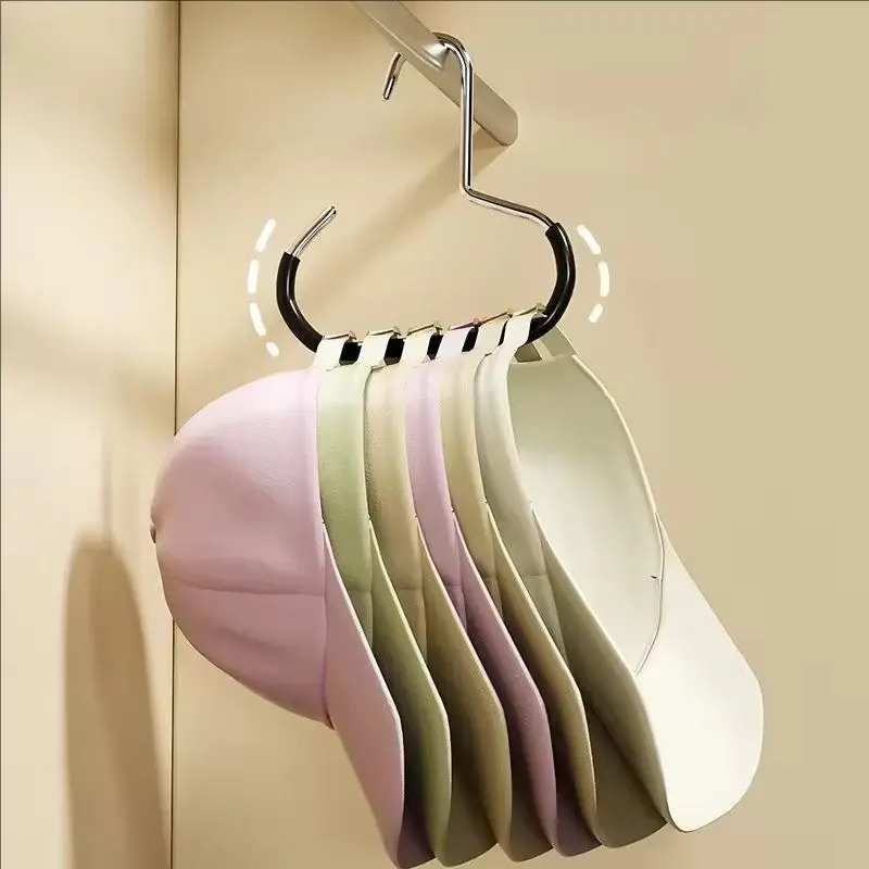 Organizador colgador circular para gorras y bufandas, ahorra espacio - imagen 4