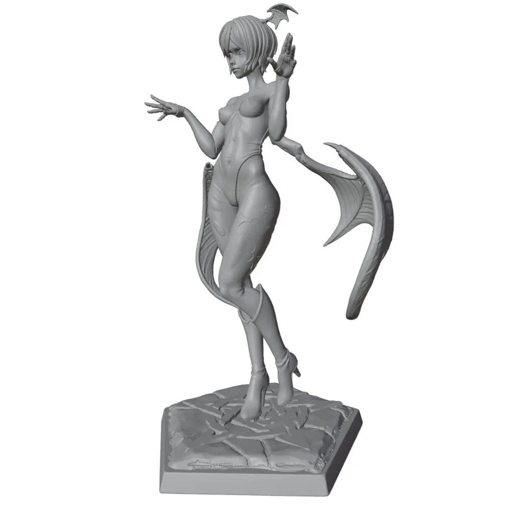 Miniatura de figura de anime impresa en 3D, modelo gris DIY - imagen 4