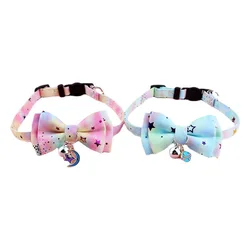 Collar desmontable con pentagrama y mariposa para gatos y perros