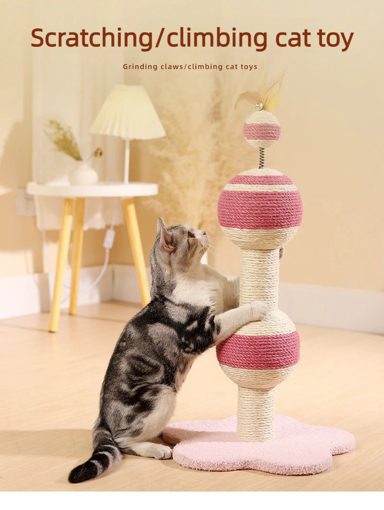 Poste rascador de sisal LZJV para gatos