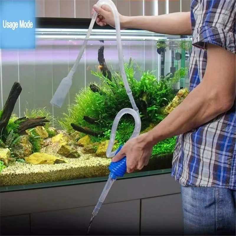Sifón manual para limpiar el fondo del acuario