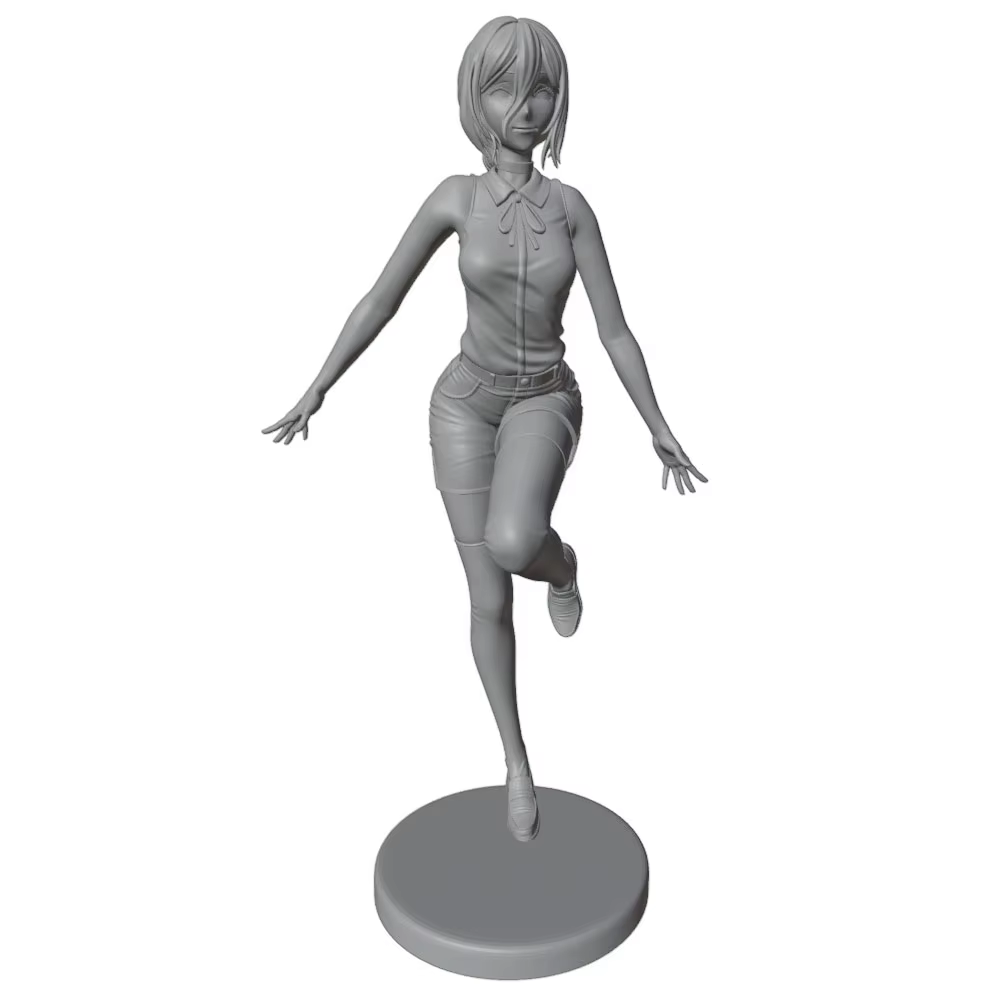 Kit figura resina 1/24 75 mm chica sexy gris 3D montar sin pintar - imagen 4