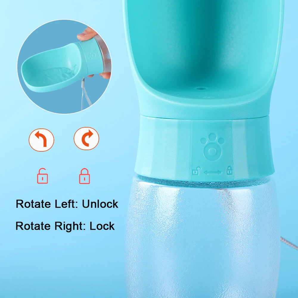 Botella de agua portátil para perros – Bebedero de viaje anti derrames - imagen 3