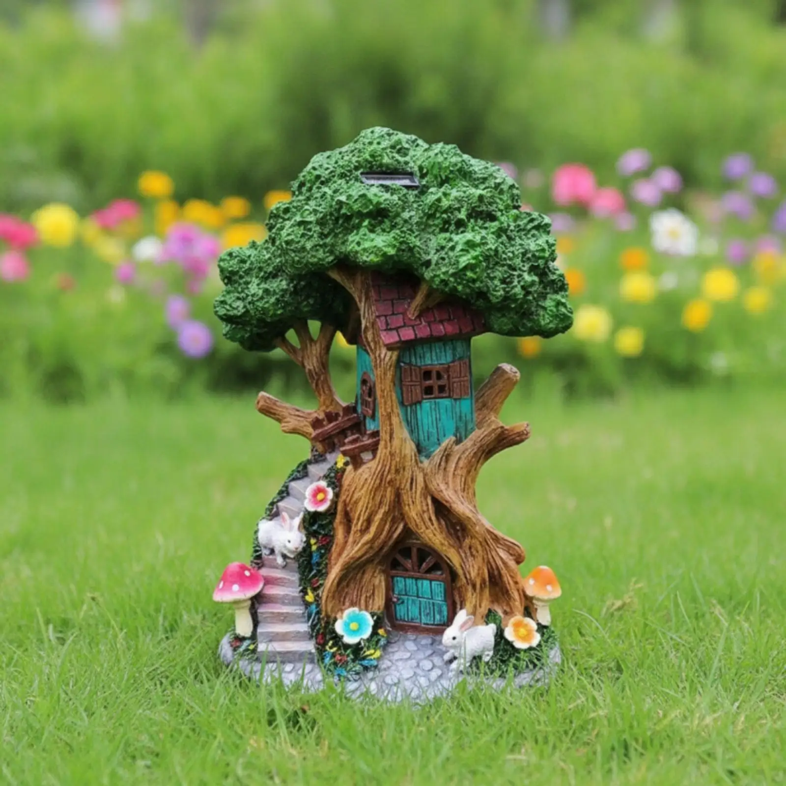 Casa de Hadas Decorativa para Jardín – Figurilla Encantada para ExTERIOR