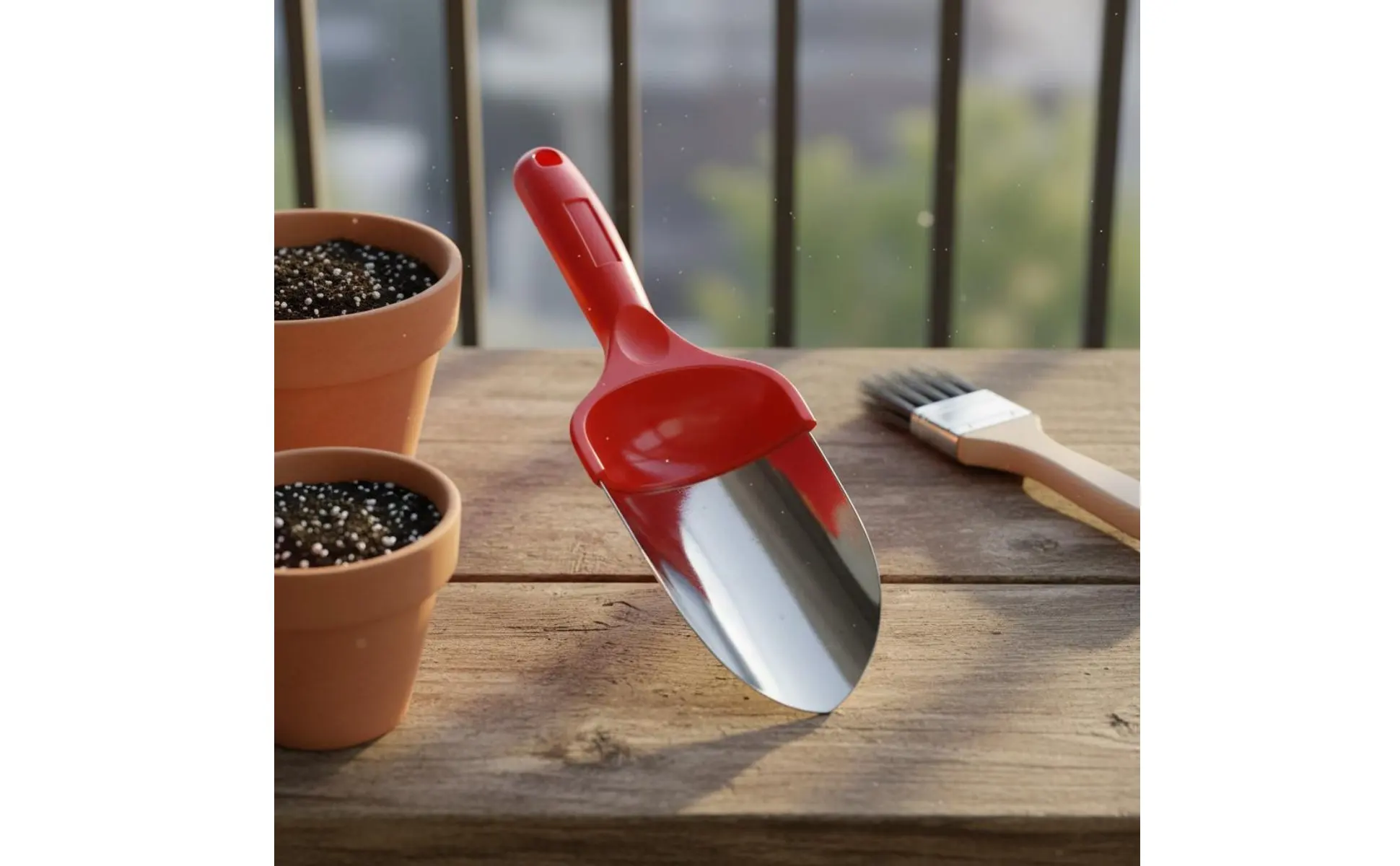 Uso de la pala en jardinería de interior