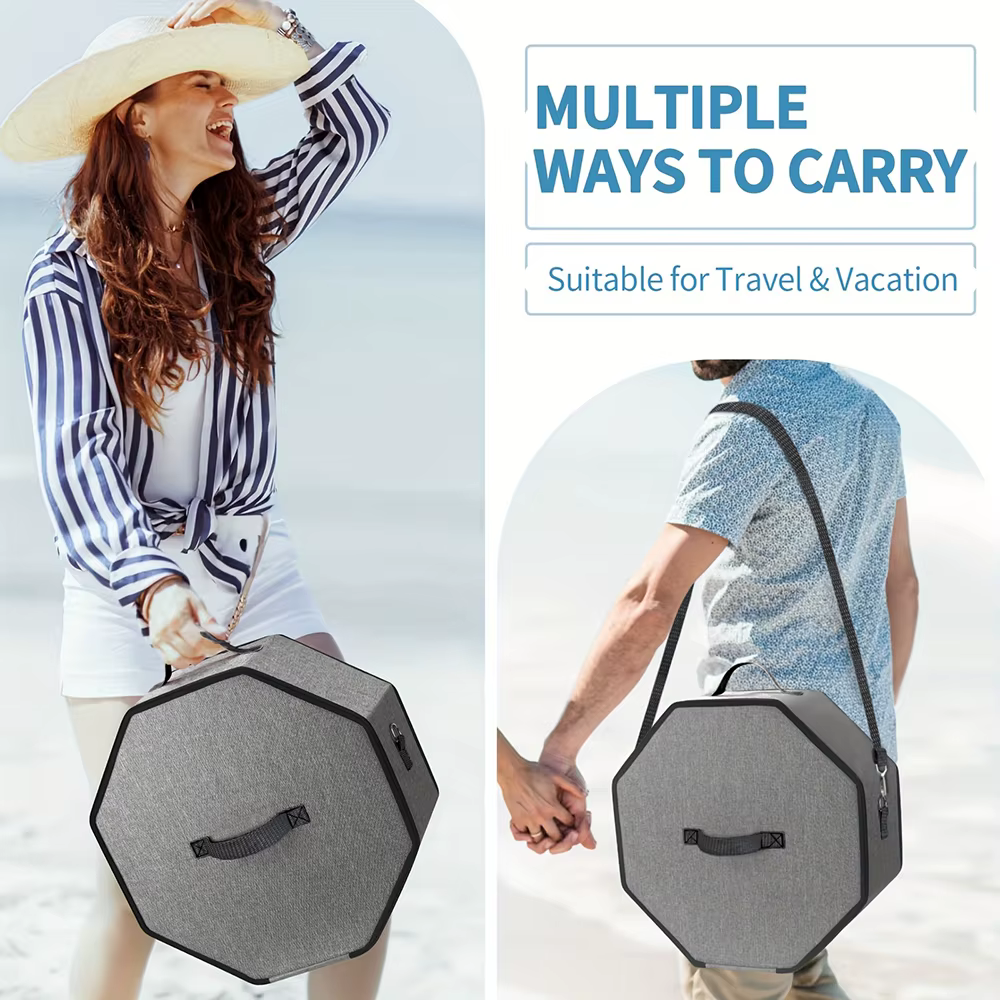Bolsa plegable viaje sombreros Fedora vaquero, anti polvo y golpes - imagen 4
