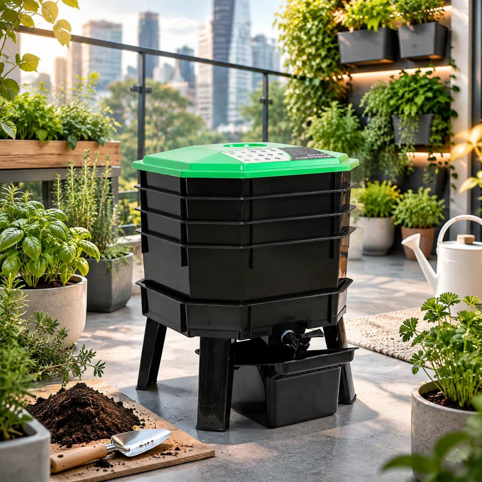 Compostador de gusanos resistente para interior y exterior - imagen 3