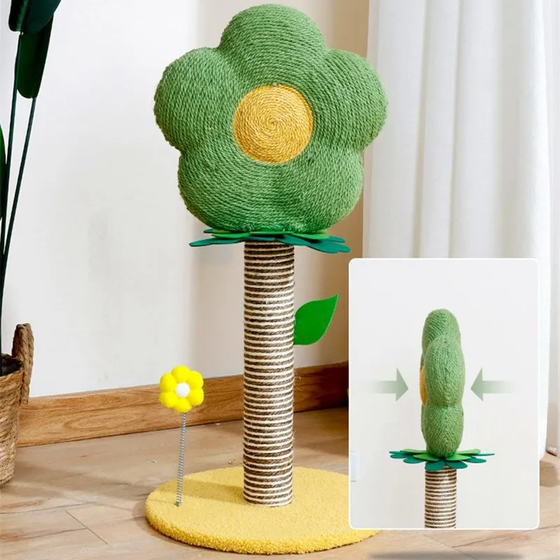 Rascador para Gatos de Sisal – Torre con Forma de Flor - imagen 4