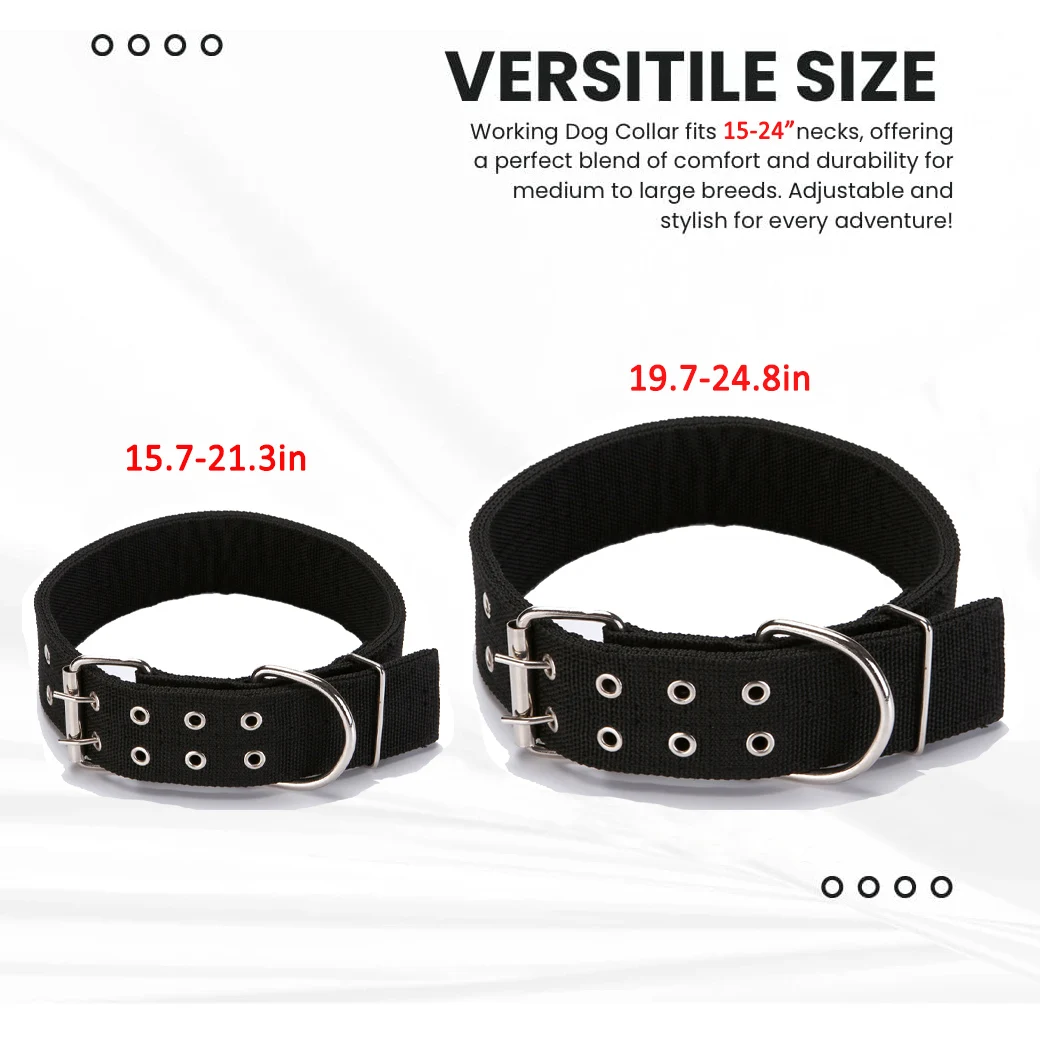 Collar perro resistente y ajustable – Grande y mediano con acero - imagen 3