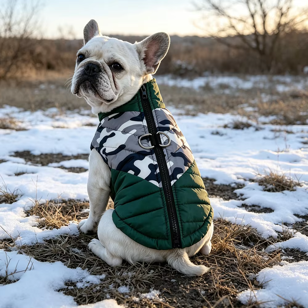 Chaleco perro invierno con camuflaje – Impermeable y cálido - imagen 3