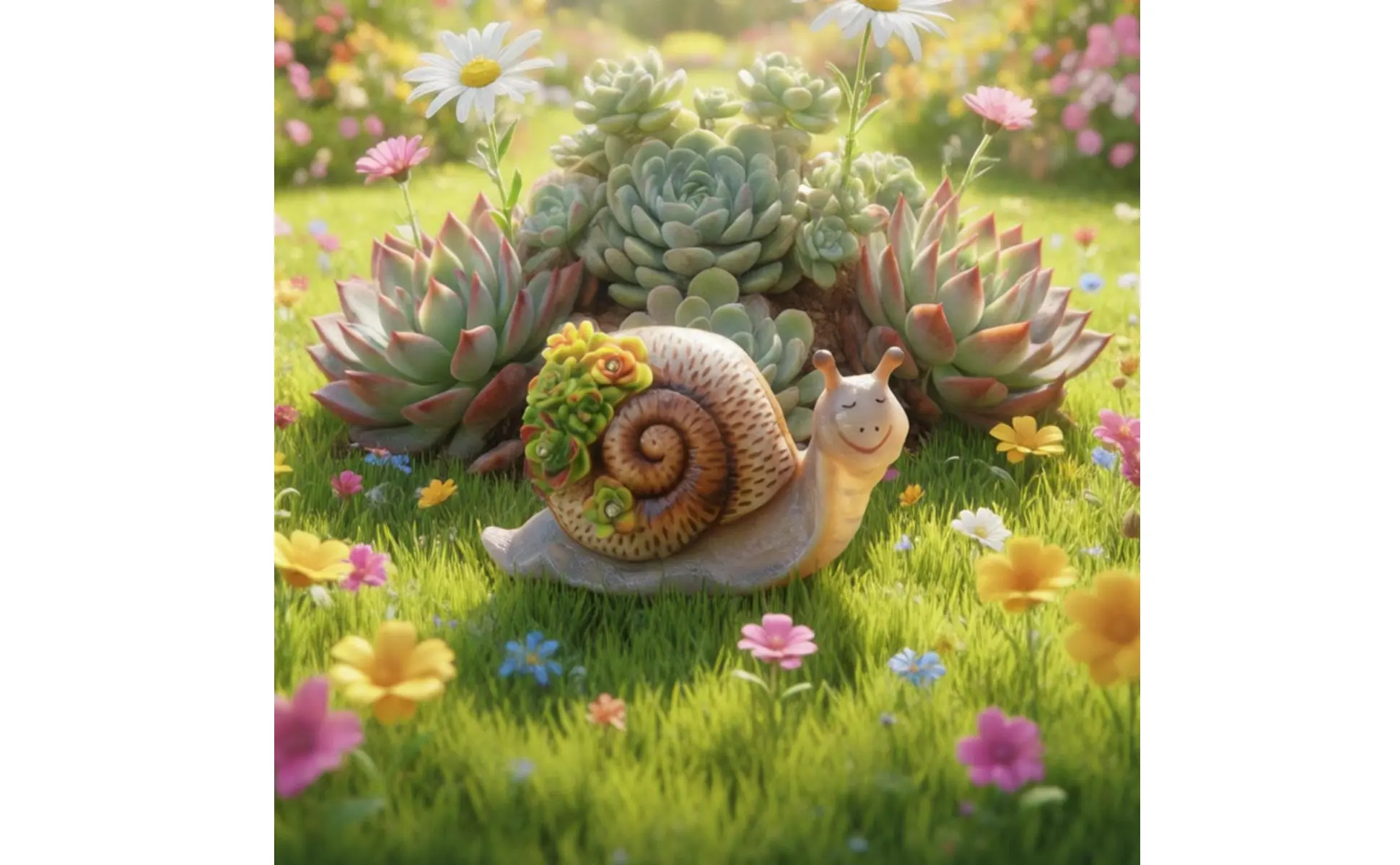 Detalle de la pintura a mano de la estatua de caracol